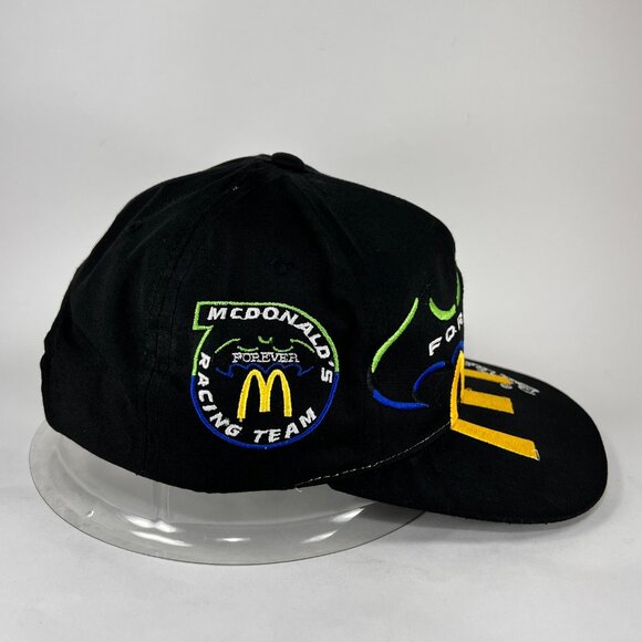 Vtg Batman Forever McDonalds Snapback Cap Hat AJD Black NASCAR Baseball Mens 90s - Picture 4 of 16